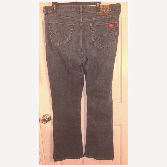 Dickies Relaxed Fit Boot Cut Leg Women's Midrise Blue Jeans Size 16TL #FD138DSW - Picture 4 of 7